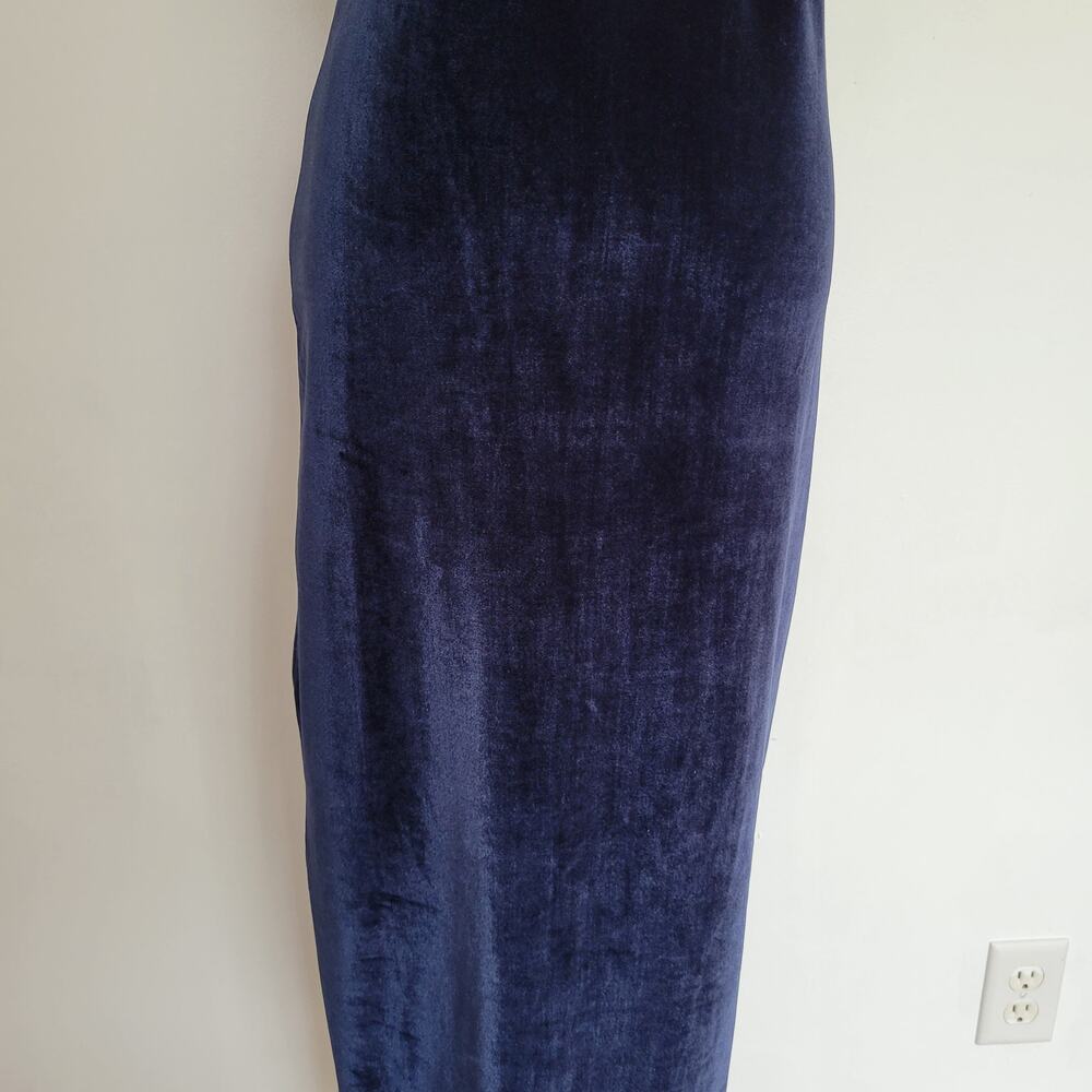 House of Harlow Velvet Old Hollywood Dress Fairy Grunge Rich Blue Women Medium - Picture 7 of 14